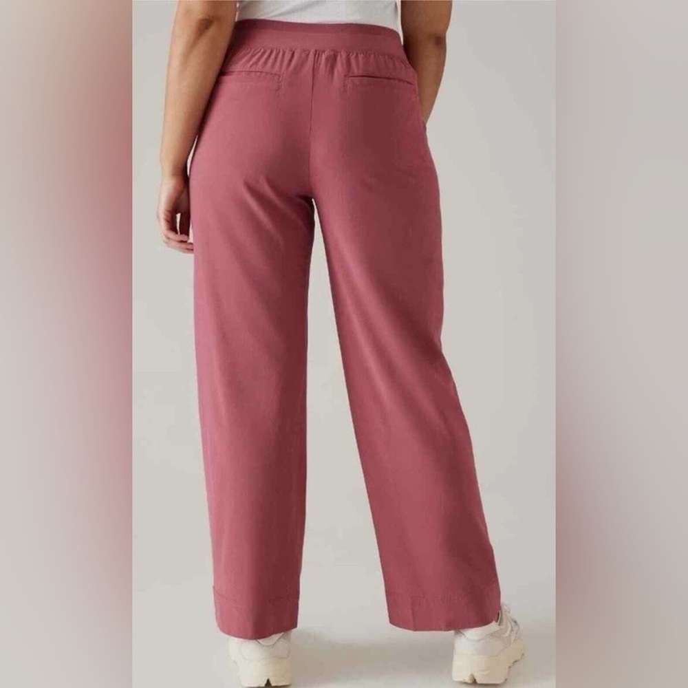 NWT ATHLETA Brooklyn Heights New Wide Leg Trousers Pants High Rise Size 12 - Picture 3 of 9